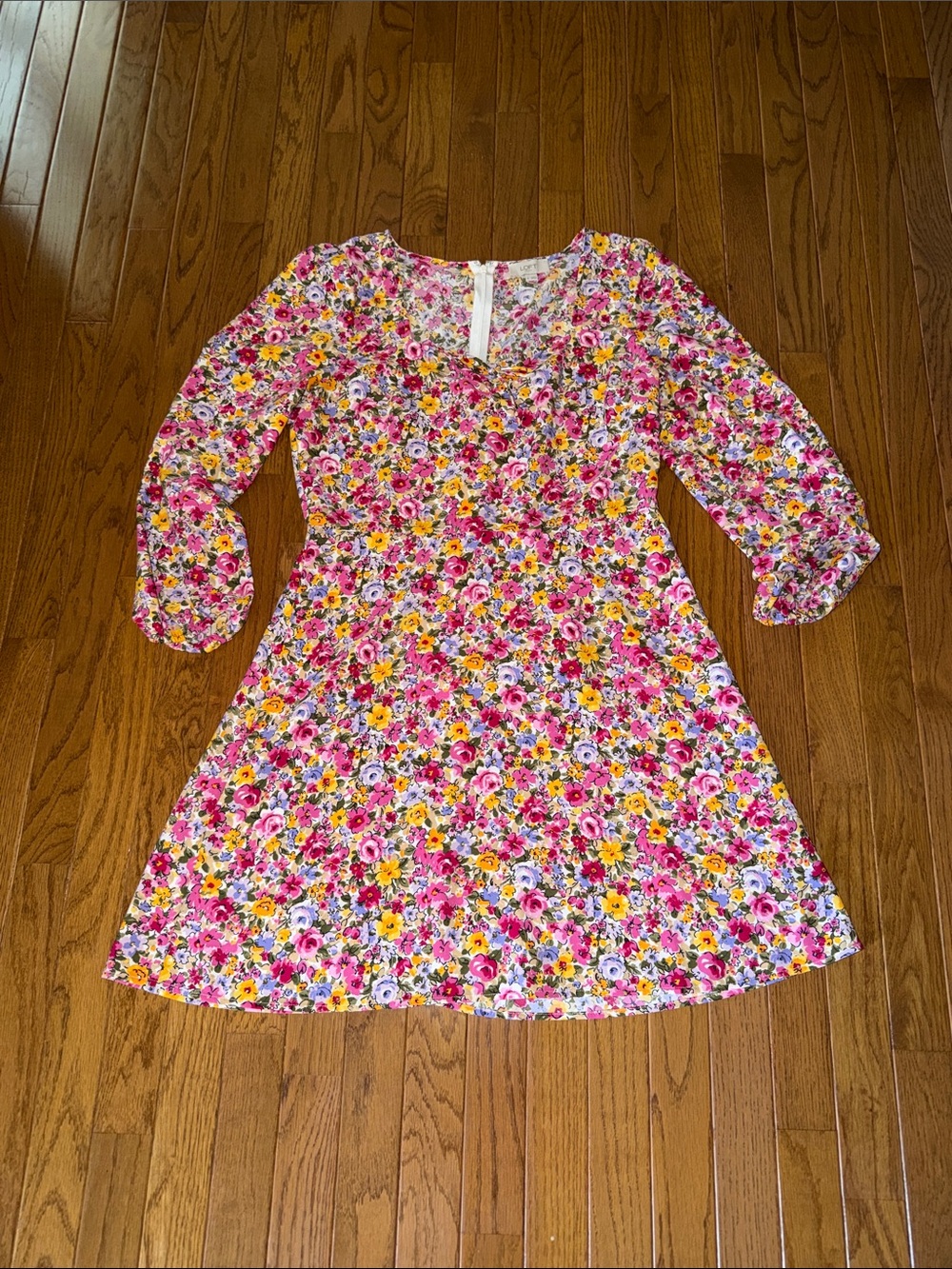 LOFT Pink Floral Mini Dress